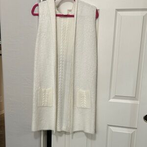 Westbound White Knit Vest